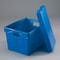 Global Industrial Corrugated Postal Storage Tote, 18-1/2 in L x 13-1/4 in W x 12 in H, Blue, Plastic 257915BL - alternate 3